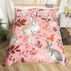 Comforter Kids Bedding Cartoon Rabbit Queen Woodland Animals Comforter Botanical Boys Girls Bedroom Decor
