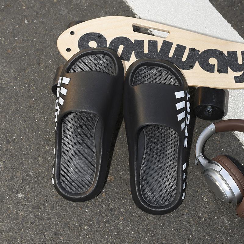 Pantuflas unisex de EVA suave, sandalias antideslizantes para interiores y exteriores, calzado casual de color liso para todas las estaciones.