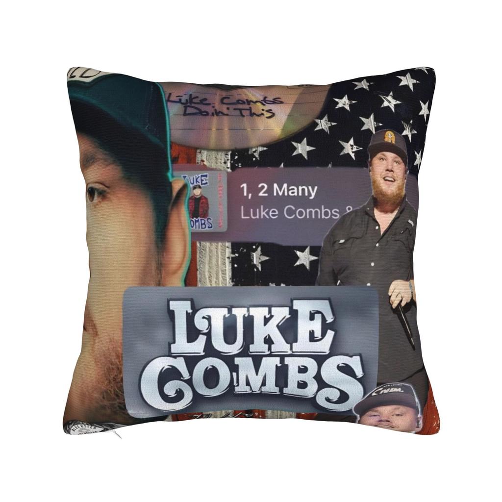 Decorative Pillowcases  Lukes Combs Tour  Merchandise Home  Pillow Case Cover Square Multiple Sizes