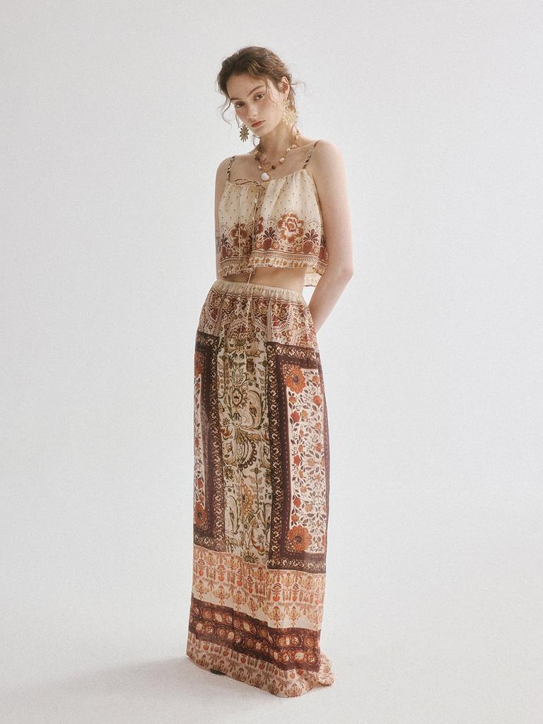 Sinseuden Oriental Banding Long Skirt