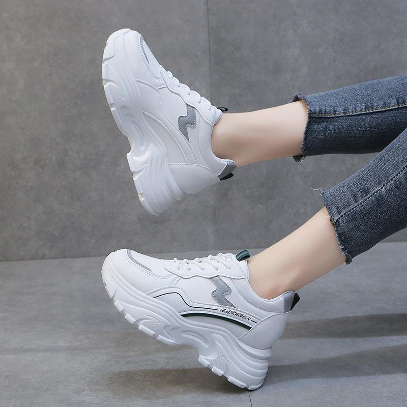 Good-looking Casual Sneaker Women's Four Seasons New Lightweight Non-Slip All-Matching Fashion High Western Style Dad Shoes