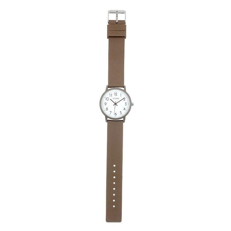 [Follow] Tea Spoon Basic Color Rubber Watch N03722A-1 COCOA Women's Brown