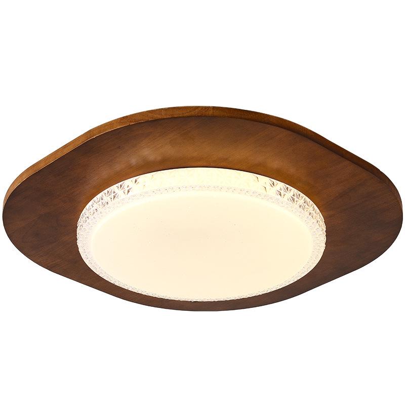 2025 Chinese-Japanese Solid Wood Ceiling Light for Bedroom and Dining Room