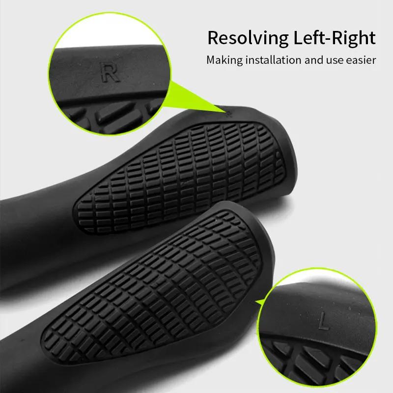 1pair Bicycle Handlebar Grip Rubber Bike HandleBar Cover Anti-Slip Shock Absorbing Lockable MTB Cuffs Cycling Accessories