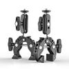 360 Degree Adjustable Clamp Mount with Cold Shoe 1/4" Thread for Secure Camera and Accessory Mounting