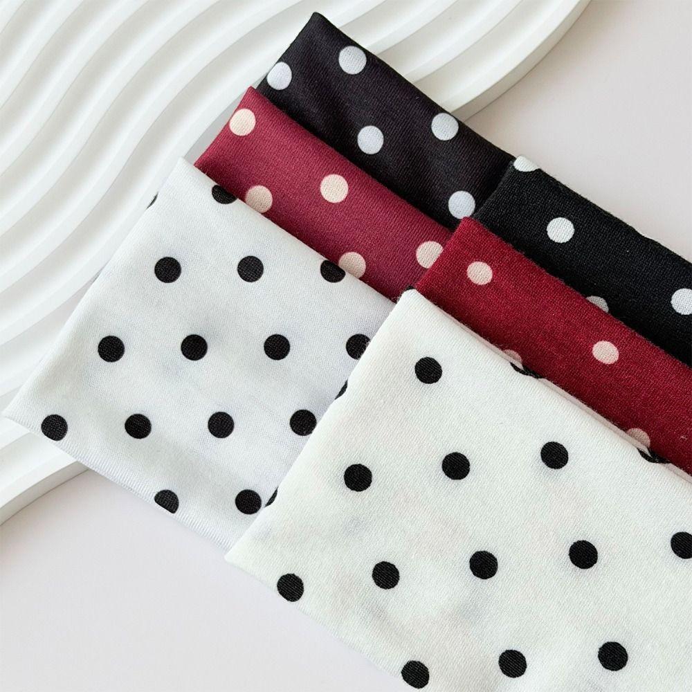 Elastic Polka Dot Headband Stretch Wide Headband Hair Hoop Yoga Elastic Hair Band  Photo Props