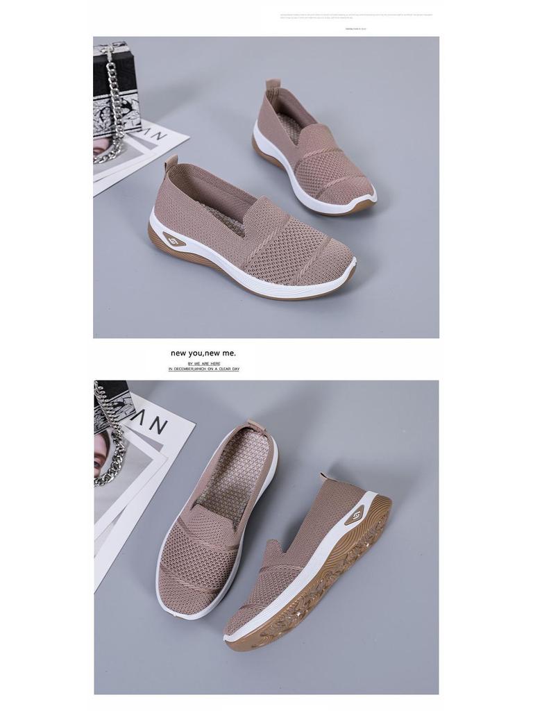Women's Soft Sole Comfortable Mom Shoes - Shallow Mouth Versatile Casual Old Beijing Cloth
