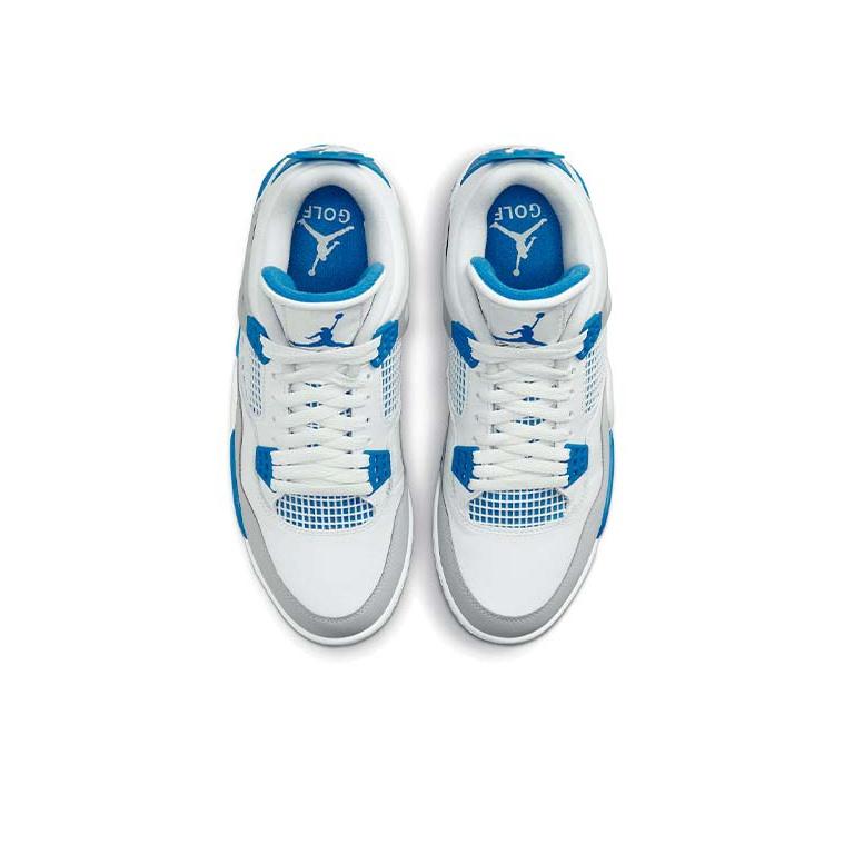Air Jordan 4 Golf Military Blue Unisex Sneakers White Neutral-Grey Black CU9981-101