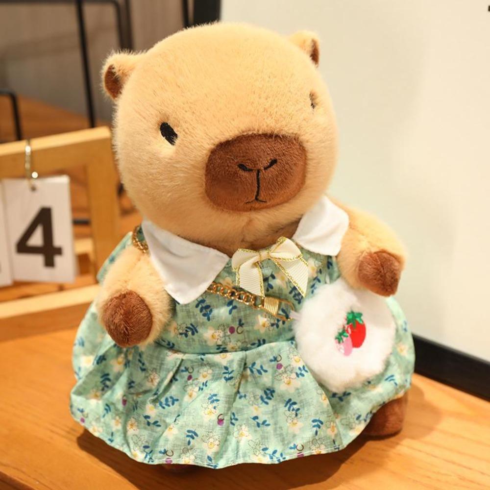 Dress Up Capybara Plush Doll Simulation Capibara Fluffty Doll Kawaii Capybara Plush Toy Home Decor