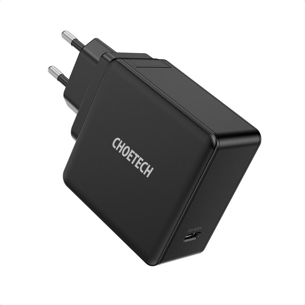 Choetech 60W USB-C PD Fast Wall Charger - Model Q4004-EU, Black