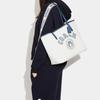 Coach City Artificial Leather Tote Bag , Shopping Bag , Shoulder Bag , Handbag Large Women's Chalk White Indigo (Unisex) Shoulder Bags