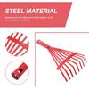 Lawn Leveling Rake Leaf Rake Head Replacement 9 Teeth Heavy Duty Steel Metal Rake Head DIY Leaf Rake Part Garden Tool Accessories for Garden Lawn