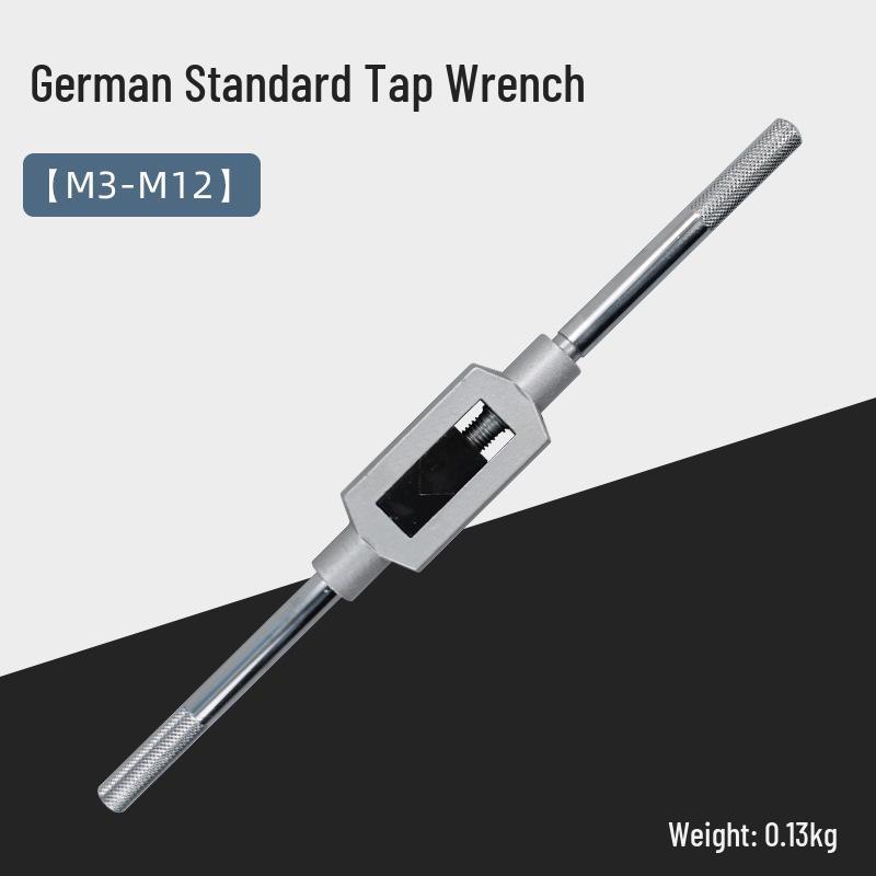 Manual Tap and Die Set: Tapping Drill Bits & Wrench Kit M3-M30