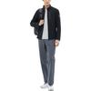 Anta Plain Stand Collar Running Knitted Sports Jacket Men Jacket Basic-Black 152417743S-3