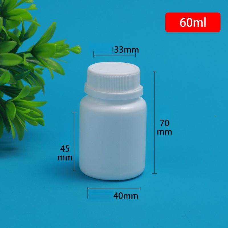 10Pcs 20-225Ml Pill Vials Tablet Capsule Solid Powder Portable Containers Plastic Hdpe White Empty Seal Bottles