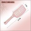 GLUN® Portable Detangling Hair Brush Pack of 1 Pink Colour, Curly & Straight Hair Brush for Women & Men Accessories Use in Salon, Home & Personal U