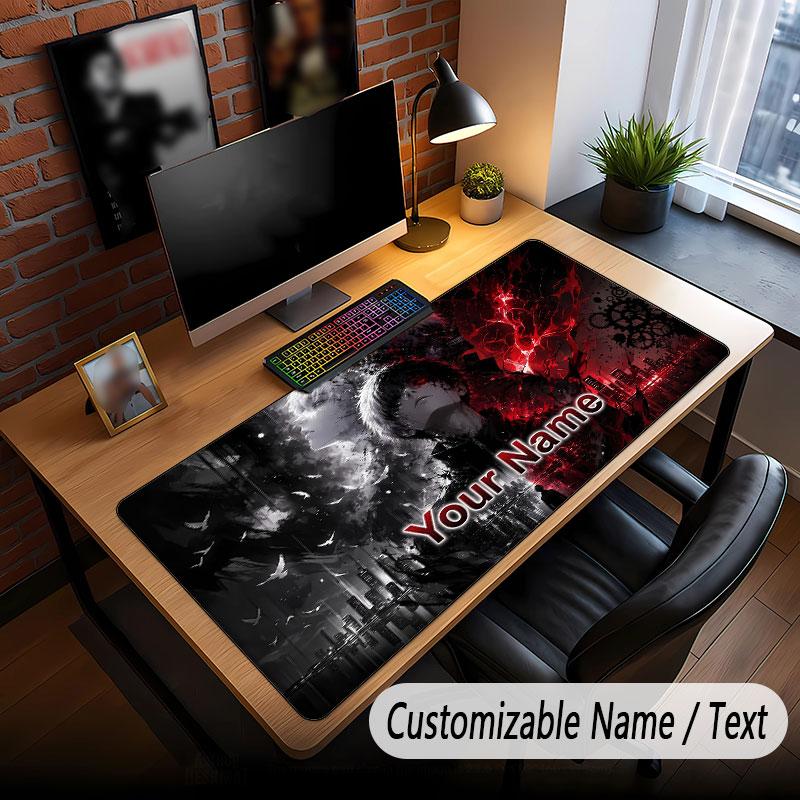 Custom Name Extended Mouse Pad,Tokyo Ghoul Gaming Desk Mat For Home Office Desktop Decor