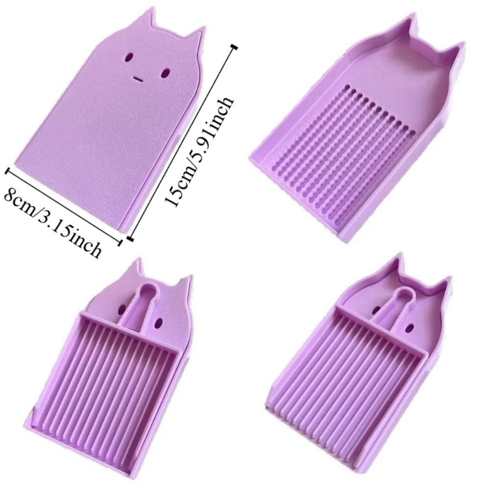 DIY Set Cat-shaped Beads Picking Tray 2-in-1 Cartoon Collage Beans Shovel Plastic Handmade Bead Storage Box Craft Creation