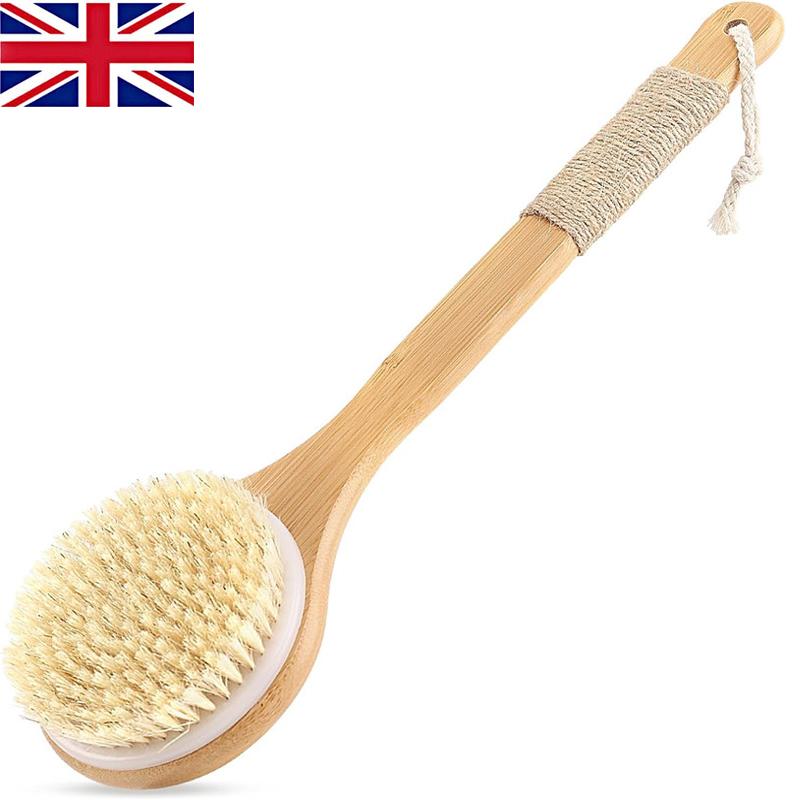 

Щетка для тела, щетка для спины, щетка для душа, бамбуковое дерево, длинная ручка, натуральная щетина 40cm