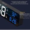 Charging Version Large Screen LED Digital Music Wall Clock Weekday Sleeping Table Clock 2 Alarm Clock Temperature Voice Control Model