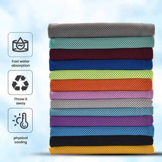 Toalla de enfriamiento instantáneo Extra suave, secado rápido, absorción del sudor, transpirable, para correr, Yoga, entrenamiento, toalla fría, suministros deportivos