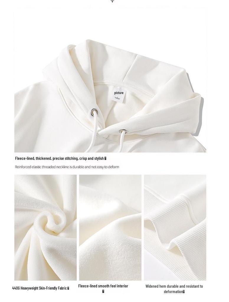 Men's Heavyweight Hooded Sweatshirt - Thick, Cozy & Trendy Long Sleeve Outerwear for Autumn/Winter