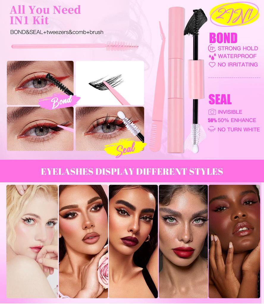 European & American Slanted Flying Fox Series Dense Cluster DIY False Eyelashes