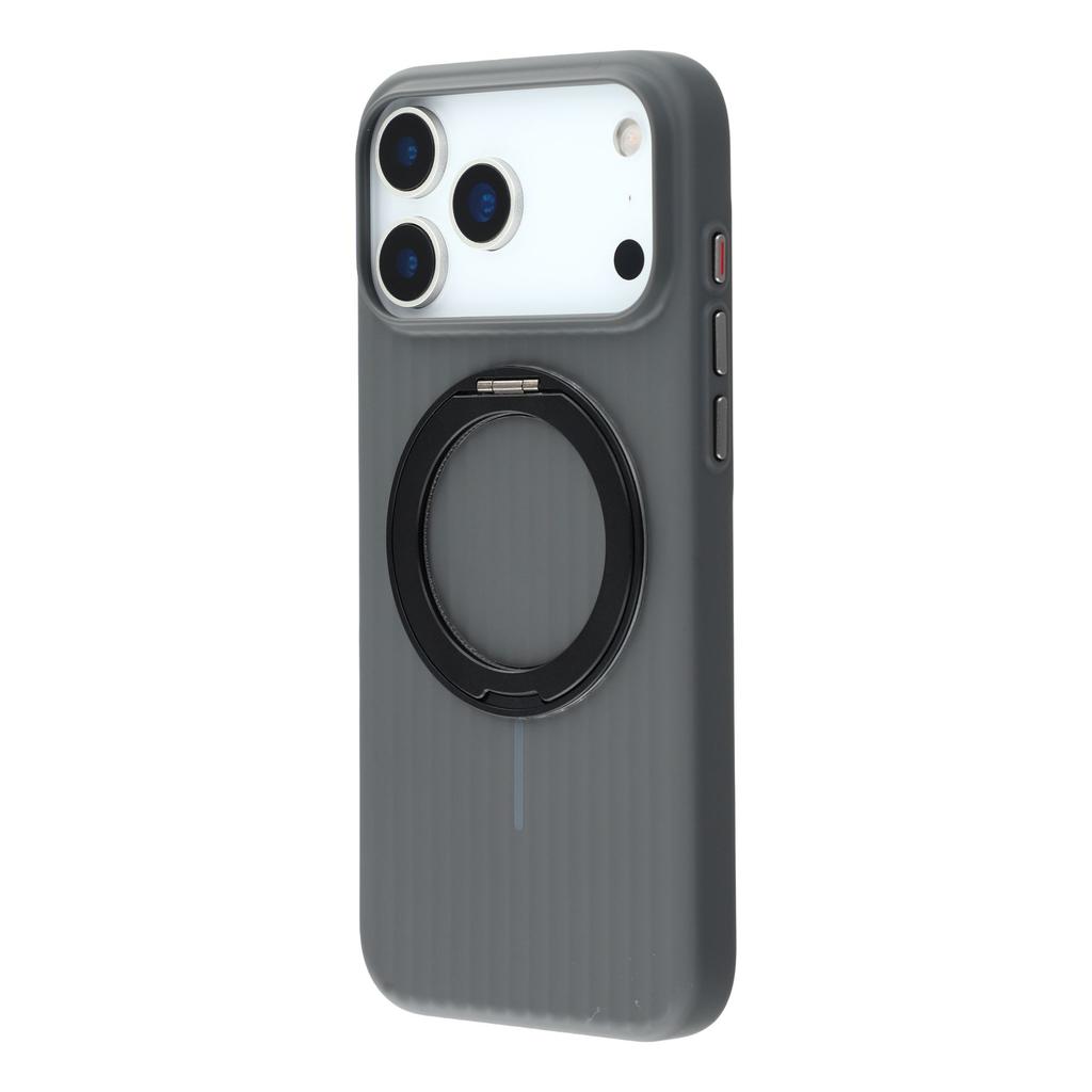 KIGC For iPhone 17 Pro Max Magnetic Case with Rotating Kickstand Hard PC Phone Back Cover