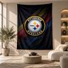 Dekoracyjny gobelin, Sztuka ścienna z nadrukiem Pittsburgh Steelers, Lekka ozdoba ścienna do tła sypialni