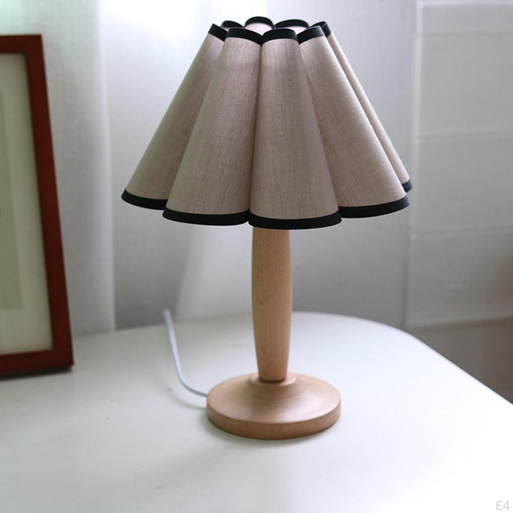 Modern Bedside Nightstand Lamps 14.17inch with PP folding washable Shades for Bedroom Guestroom