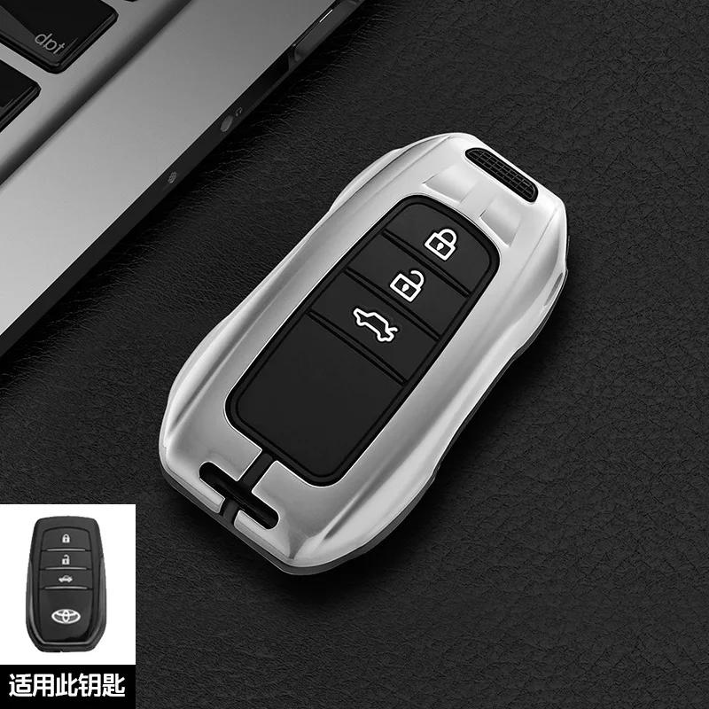 Car Key Case Cover Shell For Toyota Hilux Fortuner Land Cruiser Camry Coralla Crown RAV4 Highland CHR C-HR Fob Accessories