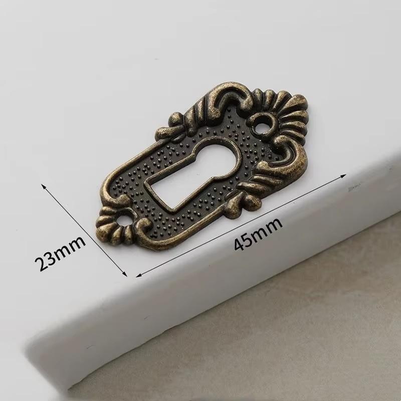 1/6 BUC Piesă Cheie Sertar Acoperire Colț Stick Piesă Blocare cu Cod Decorativă Europeană Vintage Aliaj 45x23mm