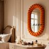 Nordic wall-mounted mirrors, irregular-shaped light luxury, popular home elliptical fireplace decorative mirrors, creative art