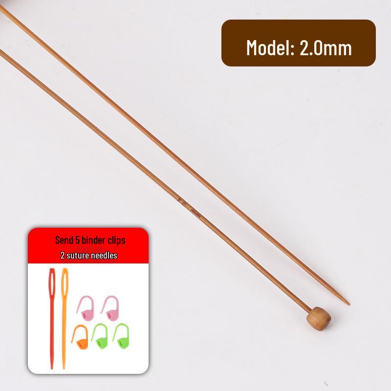 Набор карбонизированных бамбуковых спиц - Инструменты для вязания шарфа своими руками и вязания крючком, Толстые и прямые спицы