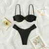 Plus Size European & American Triangle Bikini - Sexy Two-Piece Swimsuit for Women