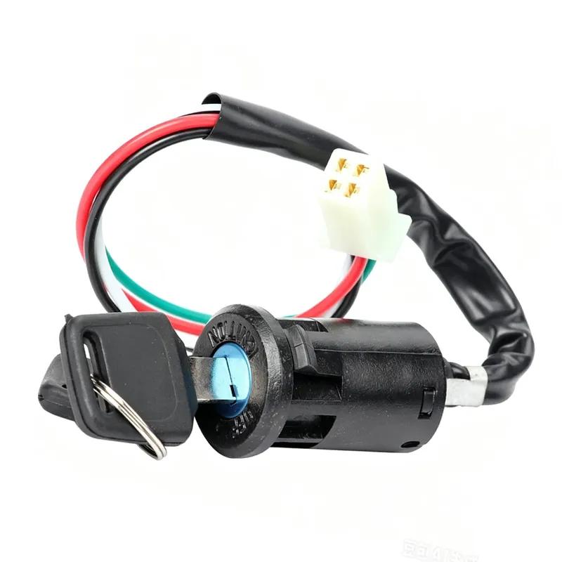 Fit for 50cc/110cc/125cc/150cc/200cc/250cc Mini Quad ATV Dirt Bike Universal 4-Wire Motorcycle Ignition Key Lock Switch 4 Wire
