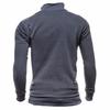 Hanorac pentru bărbați, culoare uni, croială slim, stil streetwear, cu fermoar și bordură striată, pentru purtare zilnică
