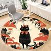 1PC Mystical Cats Office Round Area Rug, Indoor Mat Suitable For Office, Under Office Chairs Bedroom Living Room Home Decor, Room DecoT1223088