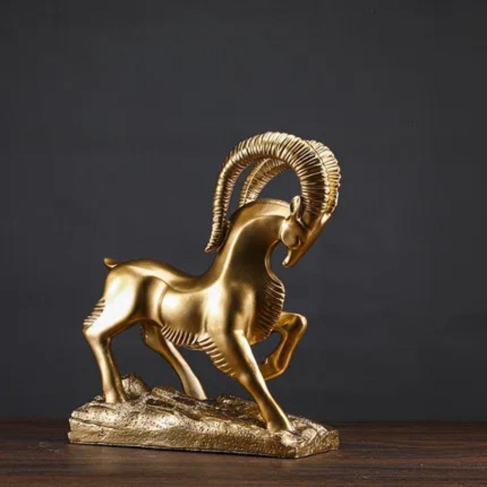 

Творческая статуэтка в стиле ретро «Дикая коза» Ремесла Искусство Украшения Гостиная Стол Вход Домашний Офис Украшения Подарки на новоселье M