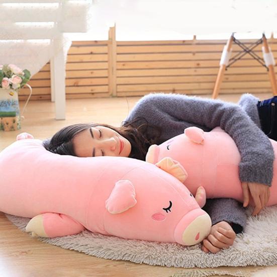 Pig Plush Pillow PP Cotton Filling Sofa Ornament Pink Cute Piggy Pillow Stuffed Animal Doll Birthday Gift