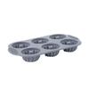 Food Grade Silicone 6-Cavity Donut Cake Mold for Easy Release Baking