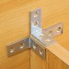 10/50Pcs L-Shaped Corner Brackets 90° Metal Corner Connector Shelf Wall Bracket Fixing Household Furniture Hardware Accessories