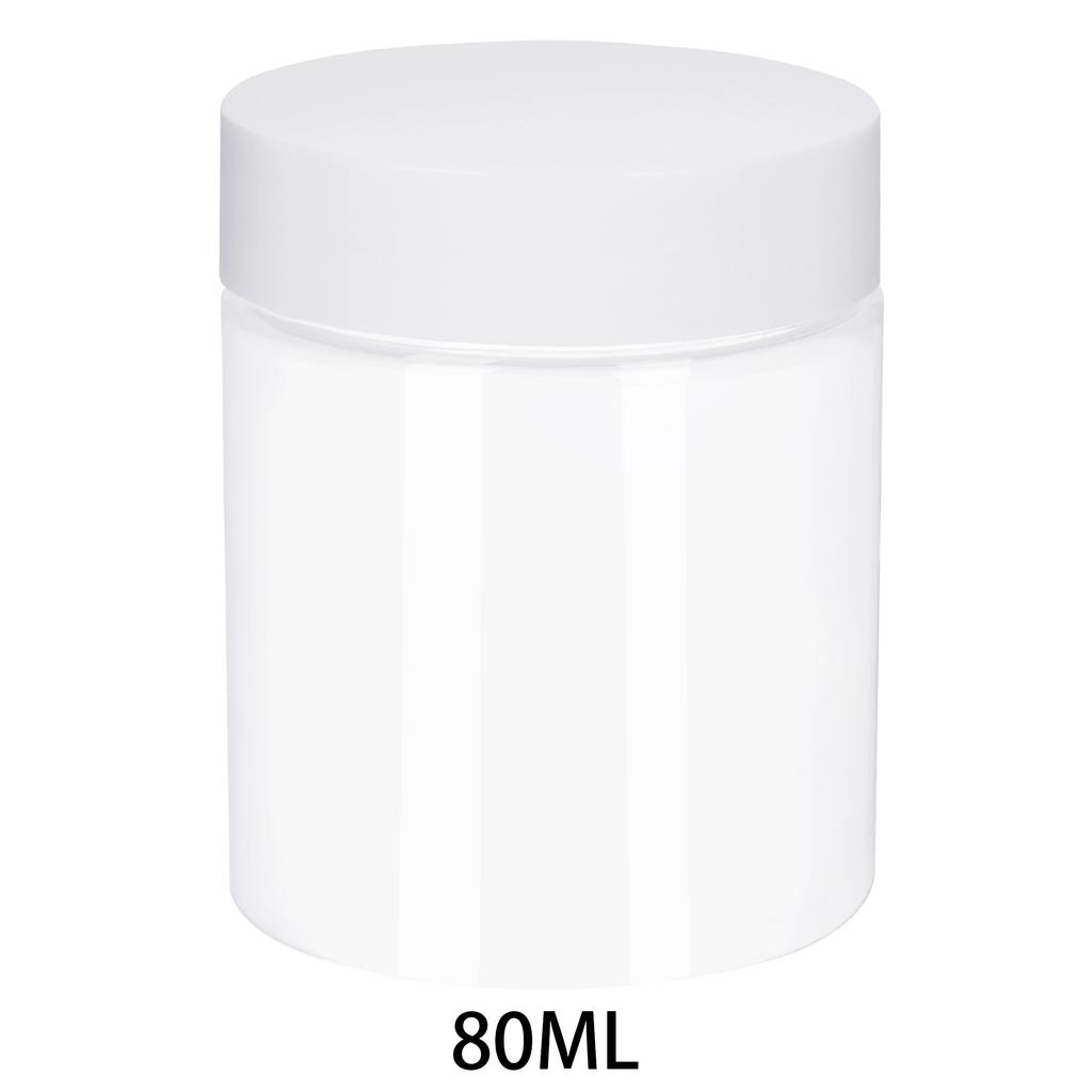 6pcs 30ml/40ml/50ml/60ml/80ml Clear Plastic Jar with Lids Refillable Empty Cosmetic Containers Jar for Travel Storage Make Up