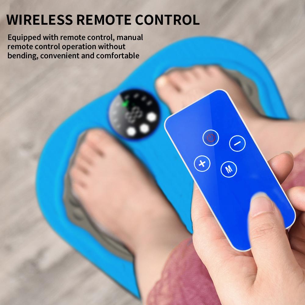 3D Smart EMS Foot Massager Pad With Remote, Foldable Muscle Stimulation Massage Mat Improve Blood Circulation Relax Feet Shaping