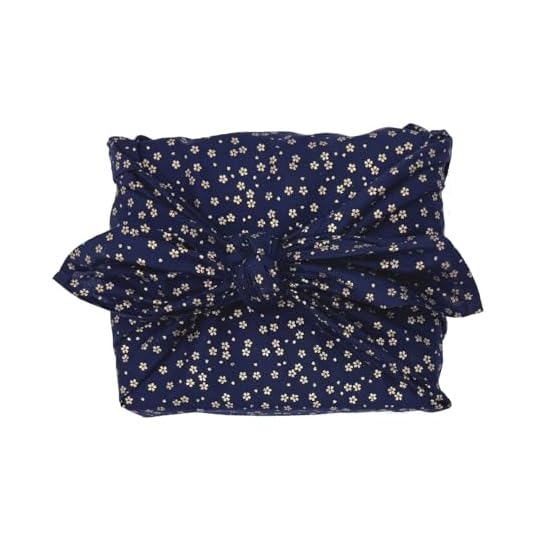 [Mashuru] Gold Cherry Blossom Furoshiki 100cm, Cherry Blossom Pattern, Gold Print, 3-Width, 100% Cot