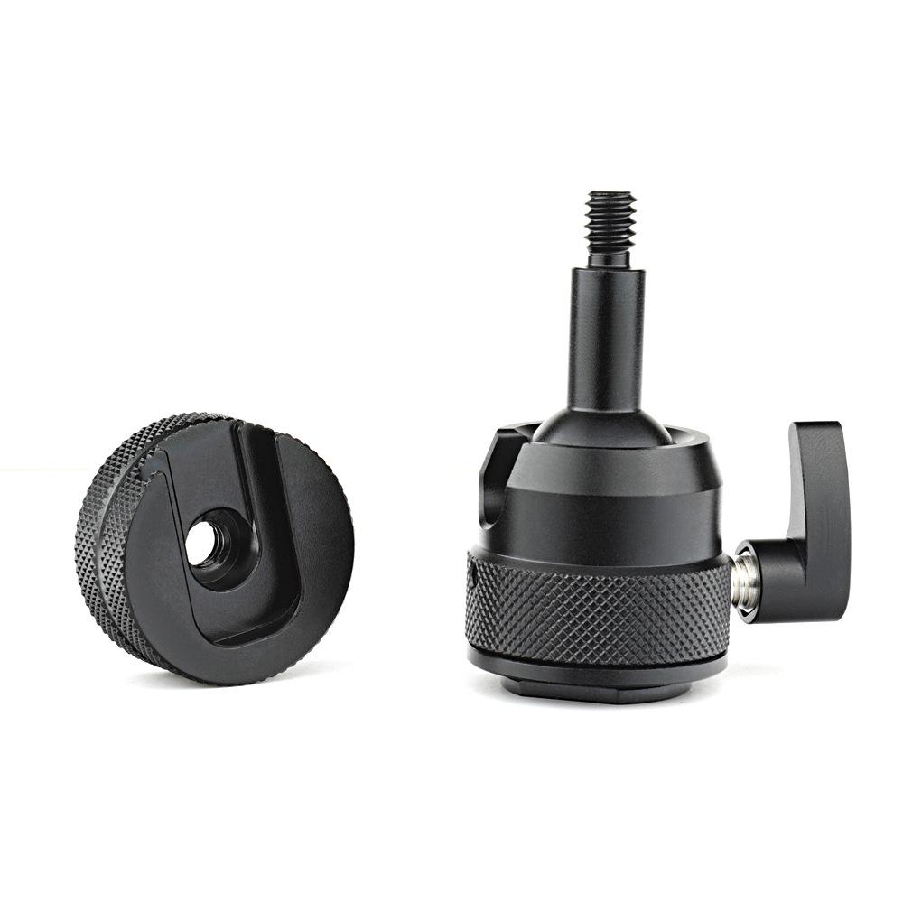 Multifunctional Aluminum Mini Tripod Ball Head with Cold Shoe Adapter чёрный