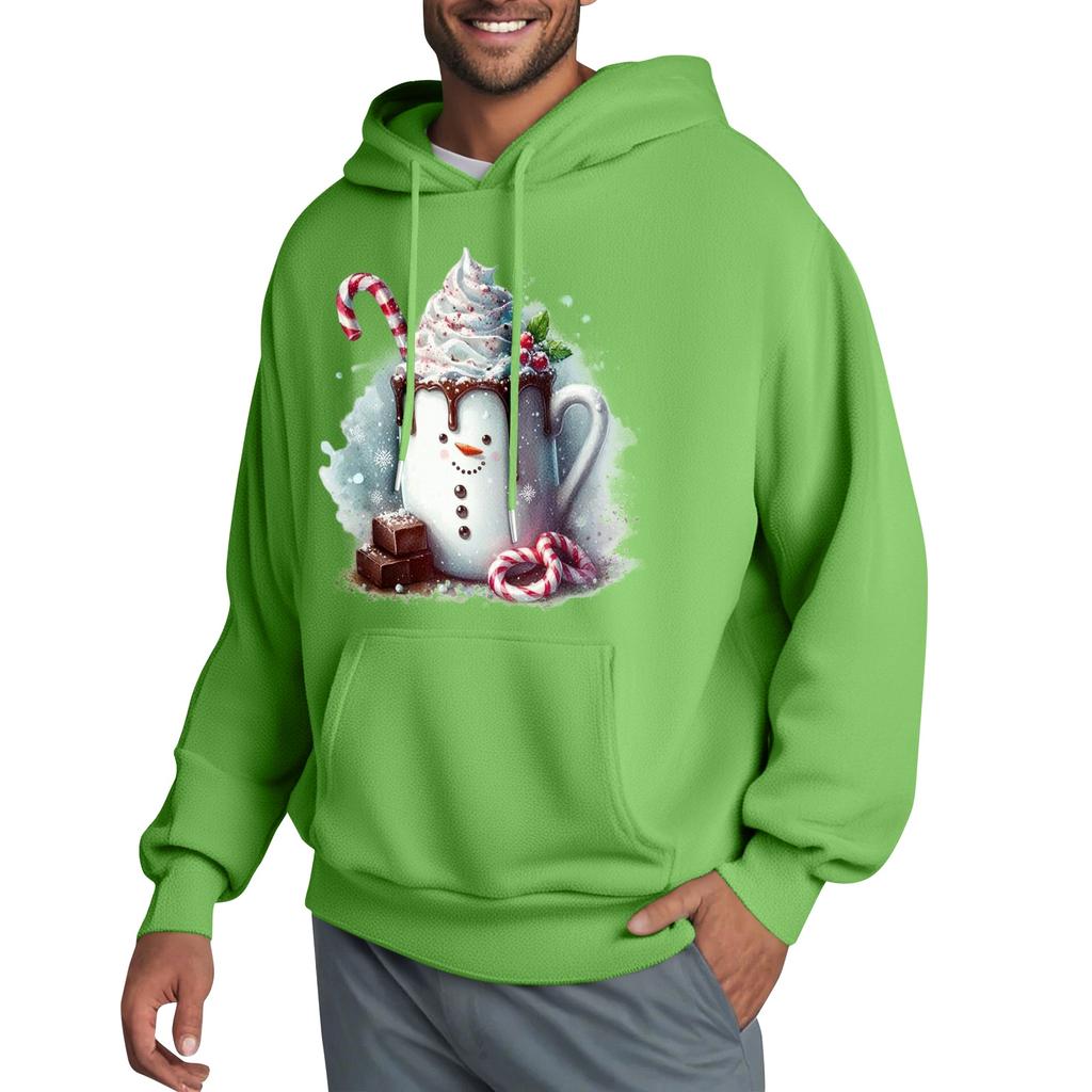 Men's Hooded Sweatshirt, Contrasting Color Sweatshirt, Sports Casual Jacket
