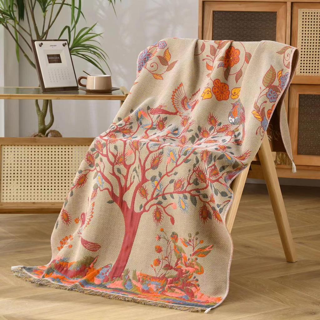 New Soft Ethnic Style Sun God Cotton Bath Towel - Skin-friendly & Absorbent