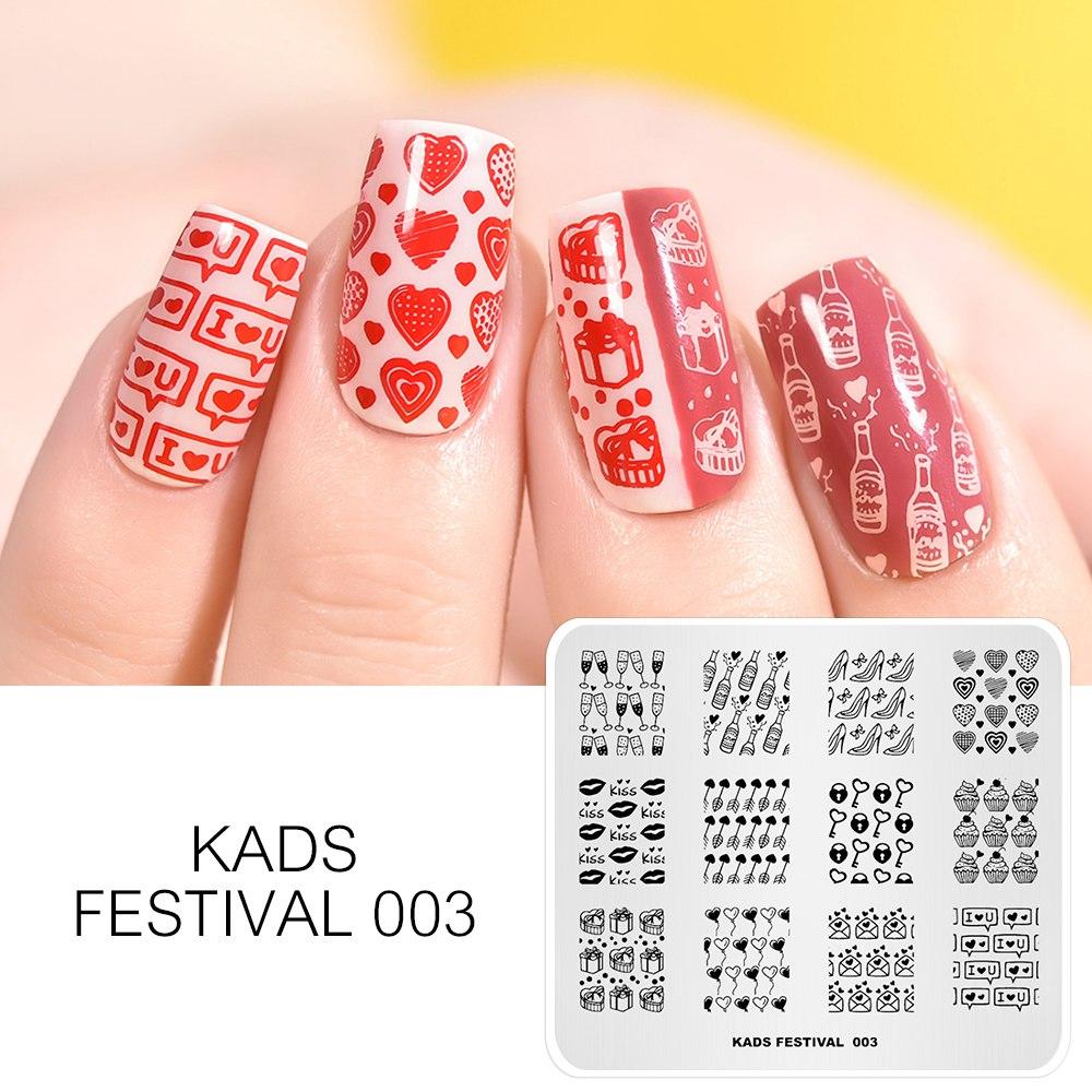 

KADS Festival 003 штамп для дизайна ногтей, штамп для ногтей, шаблон изображения, пластины для дизайна ногтей
