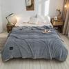 Plaid for Beds Coral Fleece Blankets Gray Color Plaids Single/Queen/King Flannel Bedspreads Soft Warm Blankets for Bed